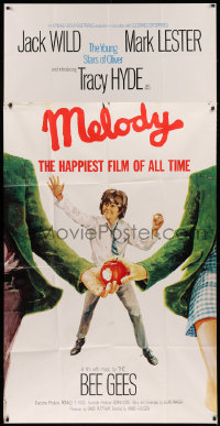 3w0043 MELODY English 3sh 1971 Mark Lester & Jack Wild in the happiest film of all time, cool art!