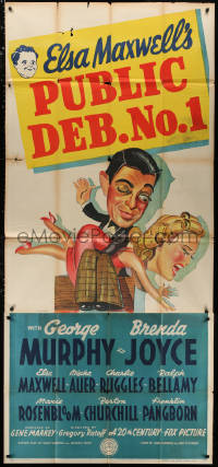 3w0045 PUBLIC DEB. No. 1 English 3sh 1940 art of George Murphy spanking Brenda Joyce, ultra rare!