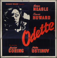 3w0033 ODETTE English 6sh 1950 cool art of Anna Neagle, the most hunted woman in history!