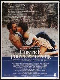 3w1194 AGAINST ALL ODDS French 1p 1984 Jeff Bridges makes out with Rachel Ward on the beach!