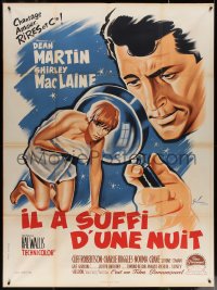 3w1197 ALL IN A NIGHT'S WORK French 1p 1961 Grinsson art of Dean Martin & Shirley MacLaine, rare!