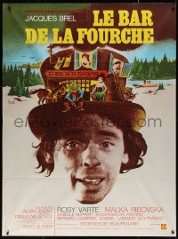 3w1214 BAR AT THE CROSSING French 1p 1972 Alain Levent's Le bar de la fourche, cool Hurel art!