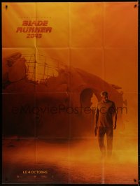 3w1221 BLADE RUNNER 2049 teaser French 1p 2017 cool image of Harrison Ford by huge statue head!