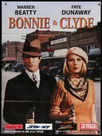 3w1228 BONNIE & CLYDE French 1p R2000 different close up of Warren Beatty & Faye Dunaway with guns!