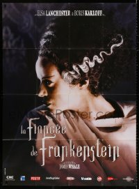 3w1233 BRIDE OF FRANKENSTEIN French 1p R2008 super close up of Elsa Lanchester in the title role!