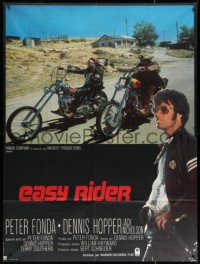 3w1263 EASY RIDER French 1p R1980s Peter Fonda, motorcycle biker classic directed by Dennis Hopper!