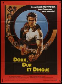 3w1268 EVERY WHICH WAY BUT LOOSE French 1p 1979 Peak art of Clint Eastwood & Clyde the orangutan!