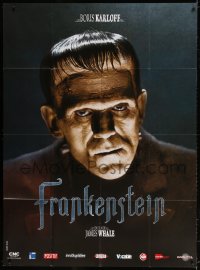 3w1278 FRANKENSTEIN French 1p R2008 wonderful close up of Boris Karloff as the monster!