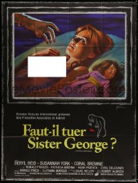 3w1323 KILLING OF SISTER GEORGE French 1p 1971 different Grinsson art of naked Susannah York, Aldrich