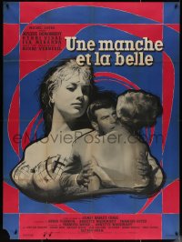 3w1327 KISS FOR A KILLER French 1p 1957 Mylene Demongeot, Henri Vidal, Rene Peron art!