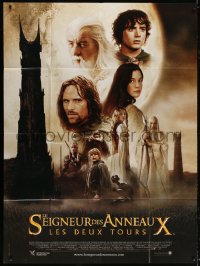 3w1346 LORD OF THE RINGS: THE TWO TOWERS French 1p 2002 Peter Jackson, J.R.R. Tolkien, cast montage!