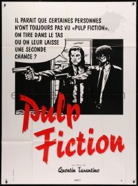 3w1384 PULP FICTION French 1p 1994 Tarantino, should Travolta & Jackson give 'em a second chance?