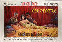 3w1162 CLEOPATRA French 2p 1963 Terpning art of Elizabeth Taylor, Richard Burton & Rex Harrison!