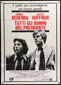 3w0227 ALL THE PRESIDENT'S MEN Italian 1p 1976 Dustin Hoffman & Redford as Woodward & Bernstein!