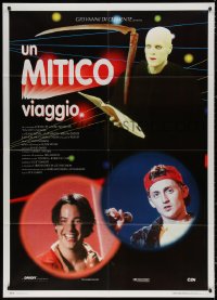 3w1004 BILL & TED'S BOGUS JOURNEY Italian 1p 1992 Keanu Reeves, Alex Winter, Grim Reaper, different!