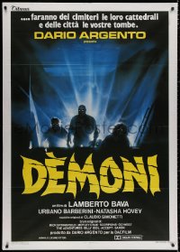 3w1021 DEMONS Italian 1p 1985 Dario Argento, Enzo Sciotti artwork of shadowy monster people!