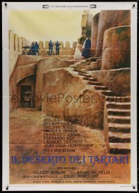 3w1023 DESERT OF THE TARTARS Italian 1p 1976 cool artwork of soldiers defending desert fortress!