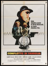 3w1033 FAMILY PLOT Italian 1p 1976 Hitchcock, Karen Black, Bruce Dern, diabolically entertaining!