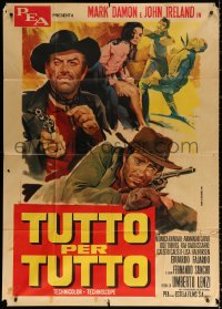 3w0261 GO FOR BROKE Italian 1p 1968 Umberto Lenzi's Tutto per tutto, Olivetti spaghetti western art!