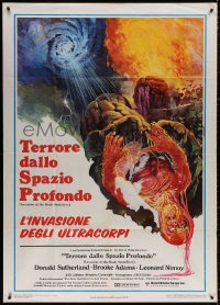 3w0268 INVASION OF THE BODY SNATCHERS Italian 1p 1979 great different pod art, classic remake!