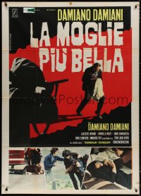 3w0289 MOST BEAUTIFUL WIFE Italian 1p 1970 Damiano Damiani's La Moglie piu bella, Gasparri art!