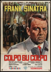 3w0290 NAKED RUNNER Italian 1p R1970s completely different art of Frank Sinatra by Giuliano Nistri!