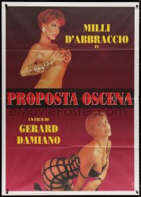 3w1103 PROPOSTA OSCENA Italian 1p 1991 Gerard Damiano, sexy Italian Milli D'Abbraccio, ultra rare!