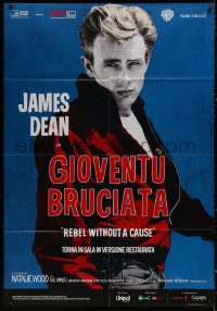 3w1104 REBEL WITHOUT A CAUSE Italian 1p R2014 Nicholas Ray, different image of bad boy James Dean!