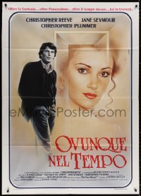 3w1124 SOMEWHERE IN TIME Italian 1p 1983 Christopher Reeve, Jane Seymour, cult classic, Sciotti art!