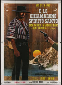 3w0049 AND HIS NAME WAS HOLY GHOST Italian 2p 1971 great spaghetti western art by G. Calma!
