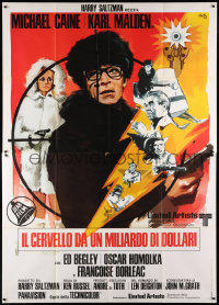 3w0886 BILLION DOLLAR BRAIN Italian 2p 1968 Michael Caine, Ken Russell, different Nano art!