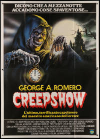 3w0899 CREEPSHOW Italian 2p 1983 George Romero & Stephen King, great different Casaro horror art!