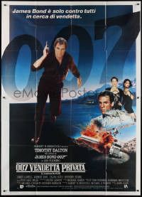 3w0088 LICENCE TO KILL Italian 2p 1989 Timothy Dalton as James Bond, he's out for revenge!
