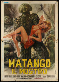 3w0948 MATANGO Italian 2p 1973 Casaro art of mushroom monster carrying sexy woman, ultra rare!