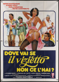 3w0125 WHERE CAN YOU GO WITHOUT THE LITTLE VICE? Italian 2p 1971 art of sexy half-naked woman!