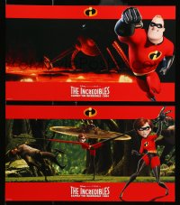 3w0570 INCREDIBLES 8 10x17 LCs 2004 Disney/Pixar animated superhero family, cool widescreen images!