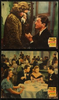 3w0601 JOSETTE 2 jumbo LCs 1938 sexy Simone Simon, Don Ameche & Robert Young in love triangle!