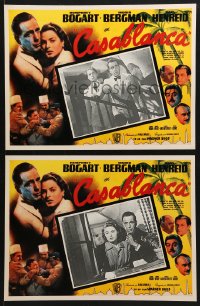 3w0699 CASABLANCA 7 Mexican LCs R1990s Humphrey Bogart, Ingrid Bergman, Henreid, Rains, Lorre!