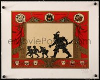 3w1147 TRANSPARENCIES SOMBRAS CHINESCAS linen French 9x12 display background 1900s cool stage art!