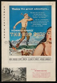 3w0637 BIG SKY pressbook 1952 Kirk Douglas in Howard Hawks' mighty adventure of the Great Northwest!