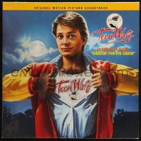 3w0531 TEEN WOLF 33 1/3 RPM record 1985 great cover art of teenage werewolf Michael J. Fox by Cowell!