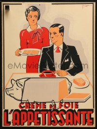 3w0701 CREME DE FOIE L'APPETISSANTE 12x16 Belgian advertising poster 1920s art by Joseph Coene!
