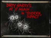3w0535 SUDDEN IMPACT 11x15 window cling 1983 makes it look like Dirty Harry shot your window!
