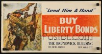 3w0566 BUY LIBERTY BONDS 11x21 WWI war poster 1918 Lend Him a Hand, cool art by Charles Sarka!