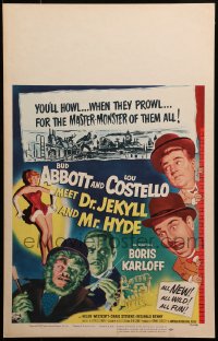 3w0721 ABBOTT & COSTELLO MEET DR. JEKYLL & MR. HYDE WC 1953 Bud & Lou meet scary Boris Karloff!