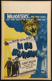 3w0788 IN OLD OKLAHOMA WC 1943 wildcatter John Wayne, Martha Scott & Dale Evans in the oil fields!