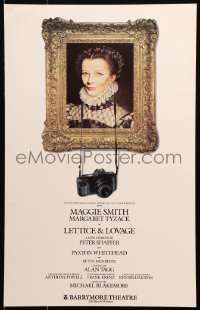 3w0801 LETTICE & LOVAGE stage play WC 1990 great art of Maggie Smith in period costume with camera!
