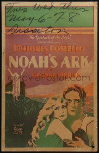 3w0812 NOAH'S ARK WC 1929 Michael Curtiz, art of Noah with Dolores Costello & George O'Brien, rare!