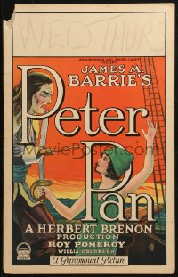 3w0821 PETER PAN WC 1924 art of Betty Bronson as J.M. Barrie's boy who wouldn't grow up, ultra rare!