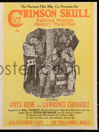 3w0642 CRIMSON SKULL pressbook 1921 colored cowboys Anita Bush & Lawrence Chenault, lost film!